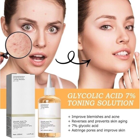 Glycolic Acid 7% Toning Resurfacing Solution PH 3.6 100ml 3.38 Oz New Sealed - Picture 6 of 6